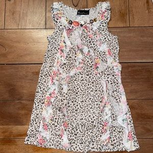Hannah Banana Girls boho size 6 flora dress- NWT
